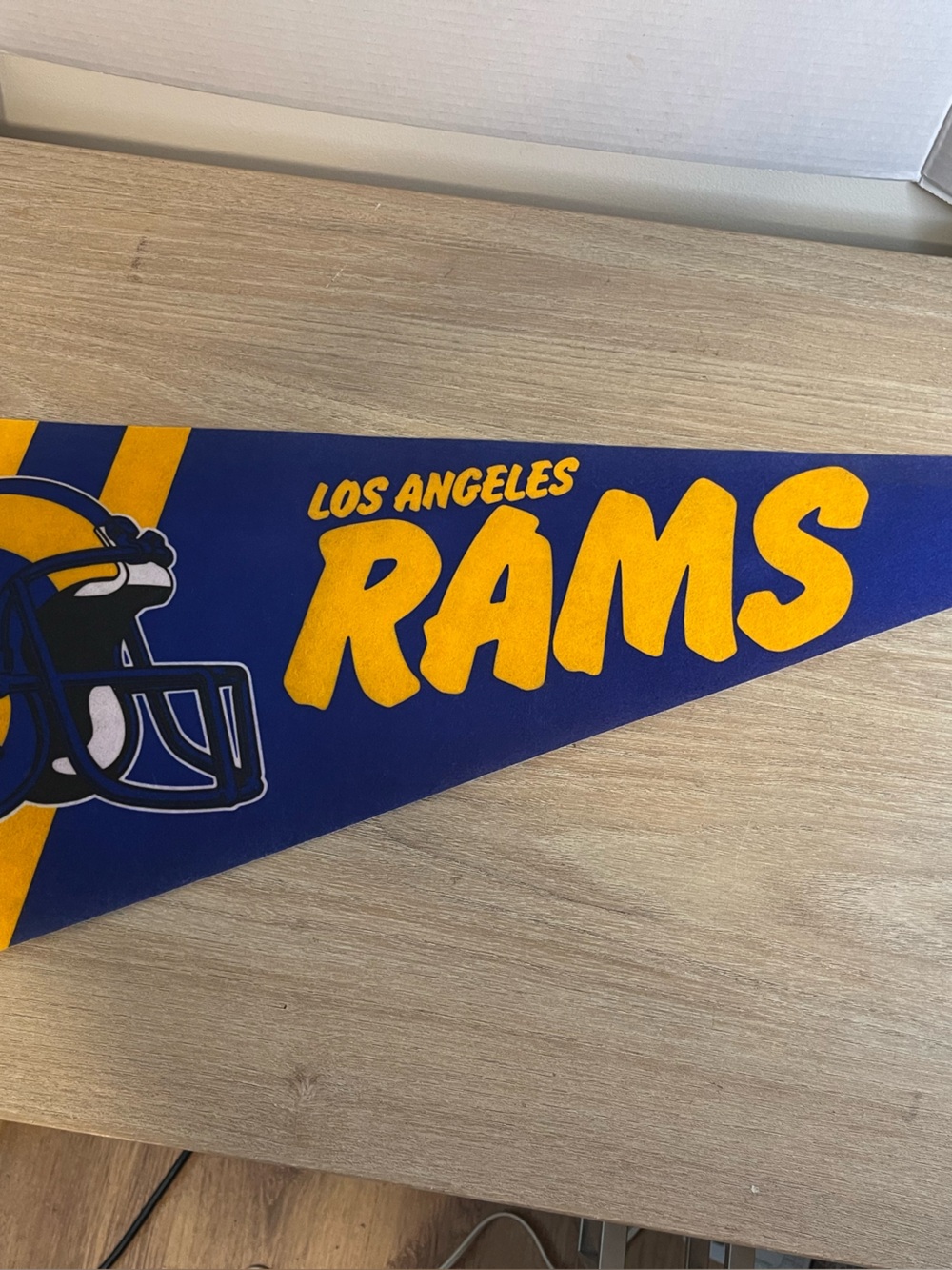 NFL Los Angeles Rams Blue and Yellow Felt Pennant